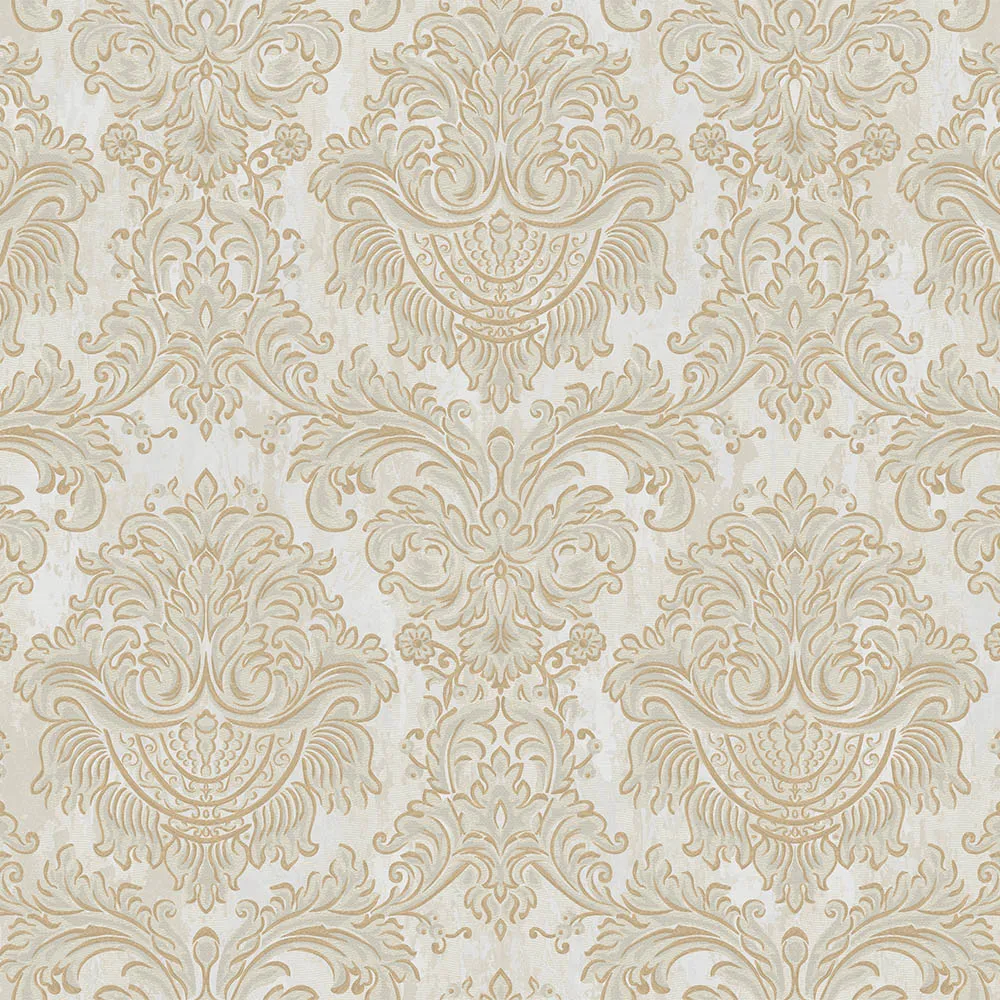 Cream Embossed Wallpaper – Warmth Dimension (7807-1)